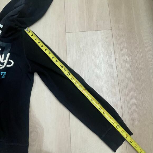 Aeropostale Y2K Hoodie Embroidered  Full Zip  Embroidered Spellout Sz XL Black - Picture 5 of 11